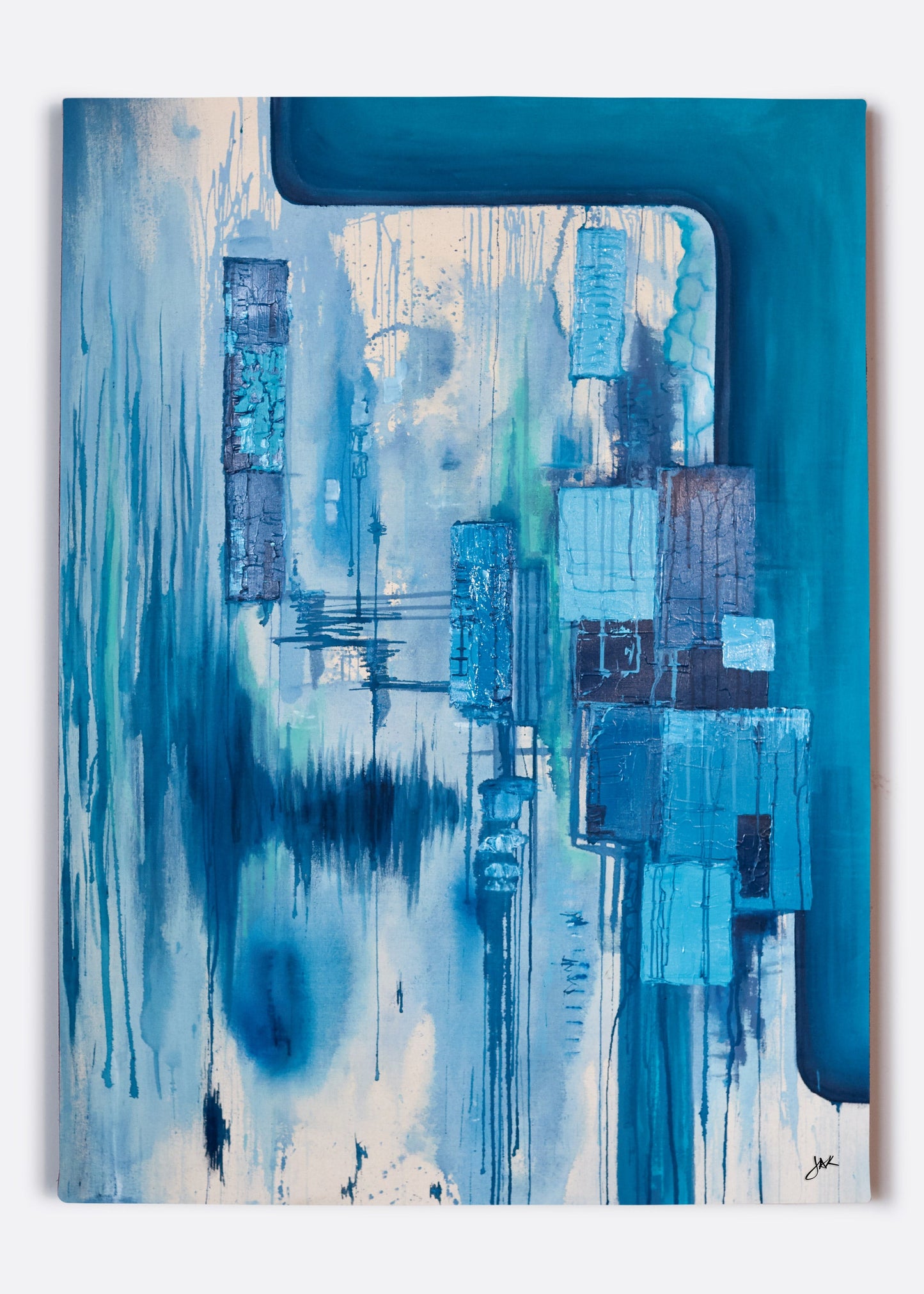 blue lagoon.  36" x 48."